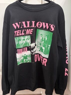 Wallows Tell Me That Its Over Graphic Black Long-Sleeve